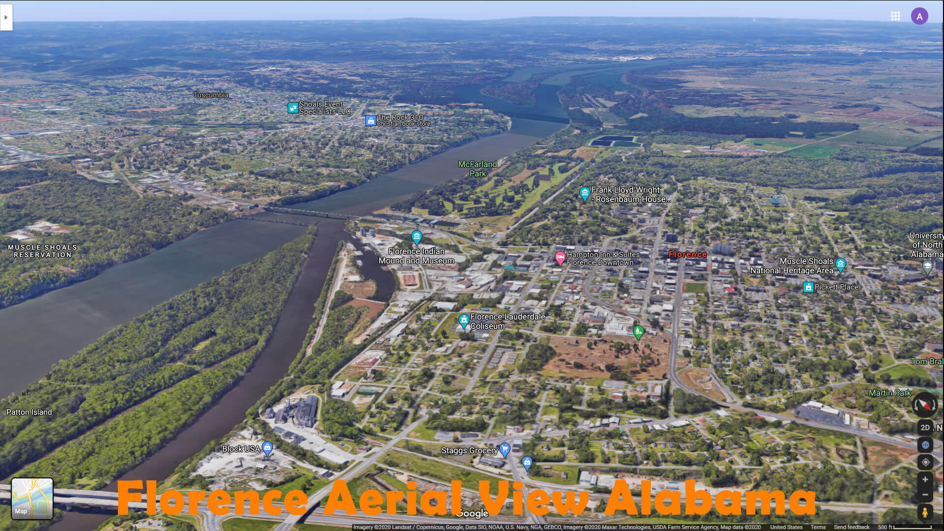 Florence Aerial View Alabama